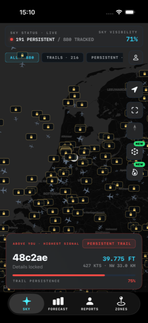 CHEMTRACKER — Live Chemical Trail Detection